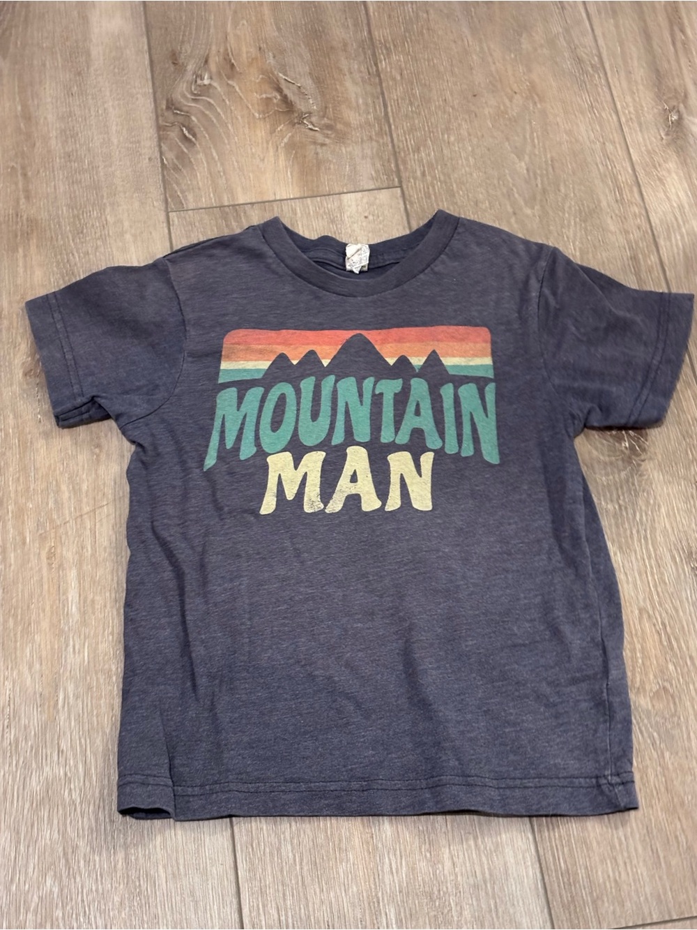 Mountain Man Kids Graphic Tee - Charcoal